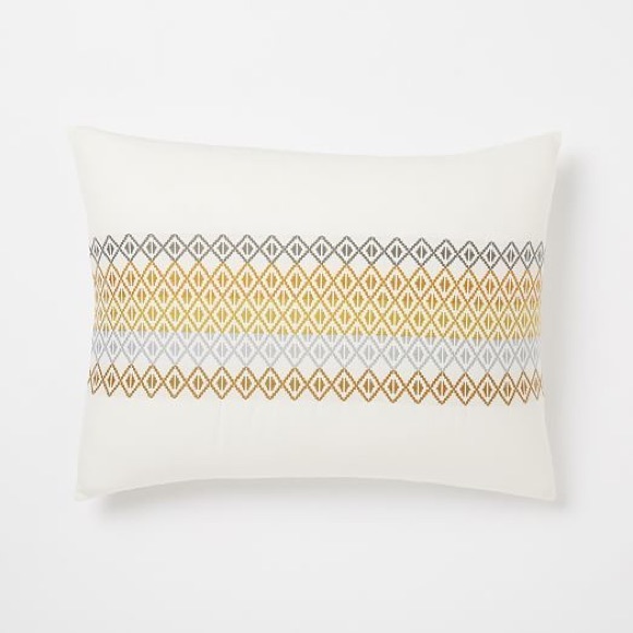 West Elm Coyuchi Organic Dobby Duvet Cover & Shams - Picture 2 of 3